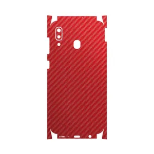 MAHOOT Red-Fiber Cover Full skin Sticker for Samsung Galaxy M10s