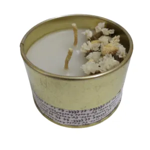 شمع دست ساز مدل قوطی فلزی معطر