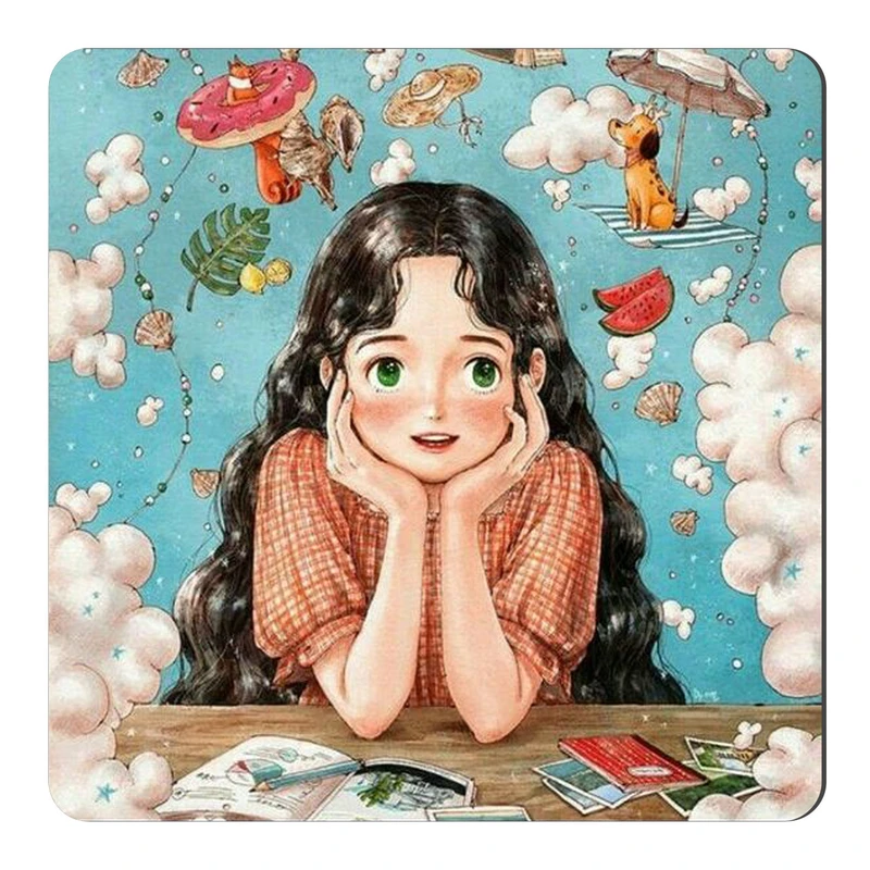 	 مگنت طرح دختر و دنیای فانتزی کد wmg2450