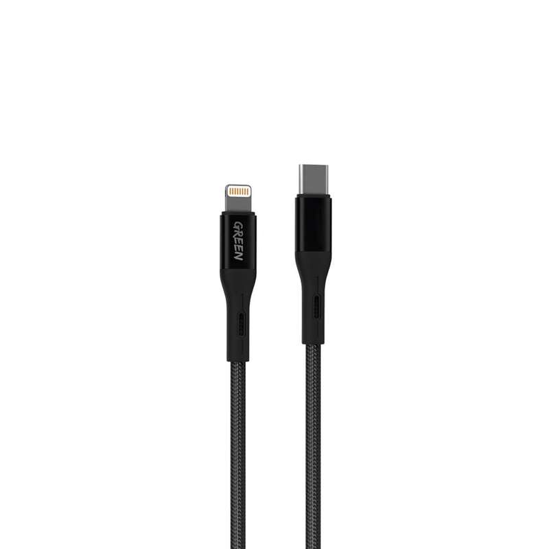 کابل تبدیل USB-C به لایتنینگ گرین لیون مدل BRAIDED طول 1.2 متر
