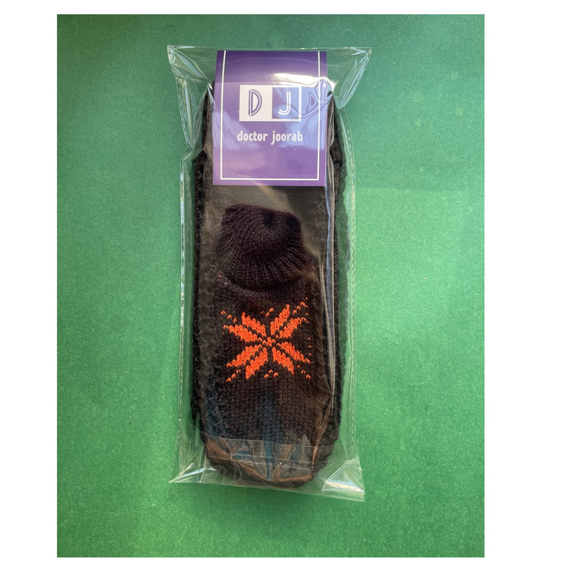 پاپوش بافتنی زنانه  دکتر جوراب مدل کف چرمی کد 4021003