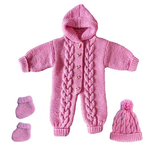 ست 3 تکه لباس بافتنی نوزاد کد 4646