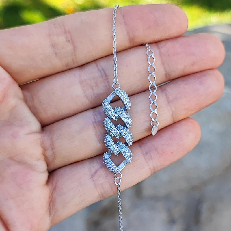 دستبند نقره زنانه مدل HW8063