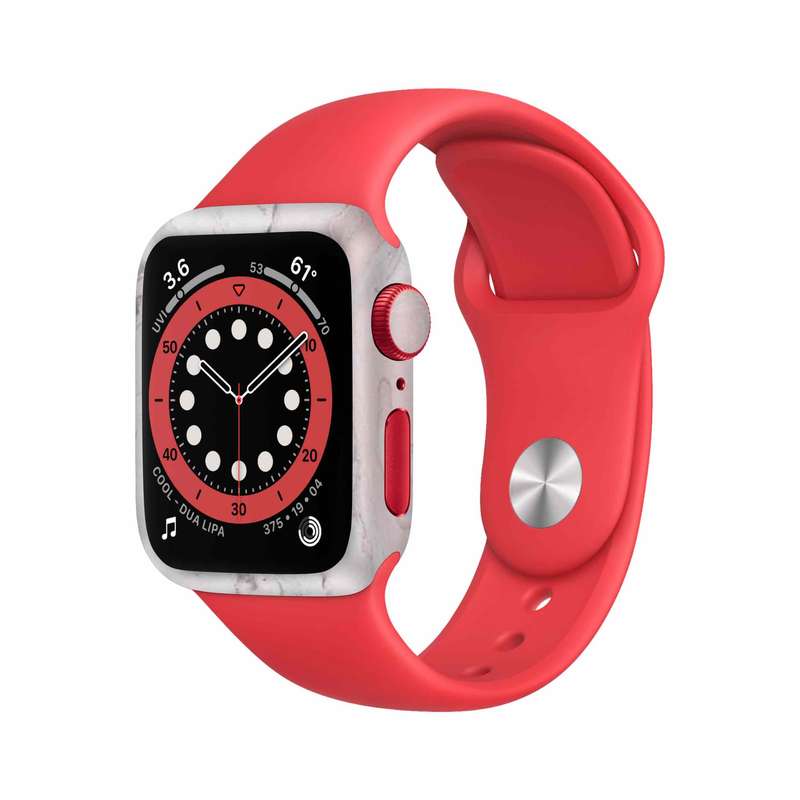  برچسب ماهوت طرح Blanco-Pink-Marble مناسب برای ساعت هوشمند اپل Watch 6 44mm