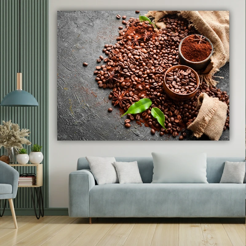تابلو بوم طرح قهوه مدل دانه قهوه کد BK24148