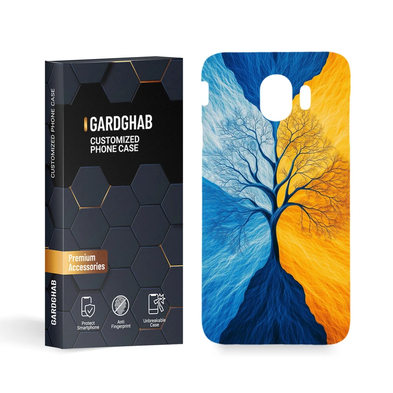 کاور گارد قاب مدل هنری مناسب برای گوشی موبایل سامسونگ Galaxy J4 2018