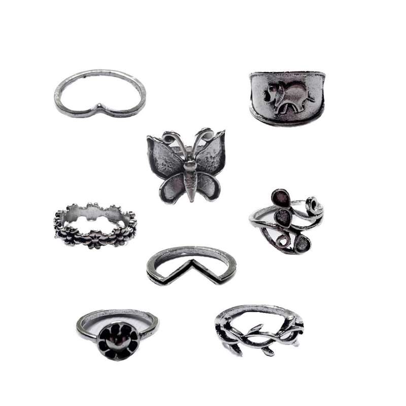 انگشتر زنانه مدل پروانه 119 بسته 8 عددی انگشتر زنانه مدل پروانه 119 بسته 8 عددی