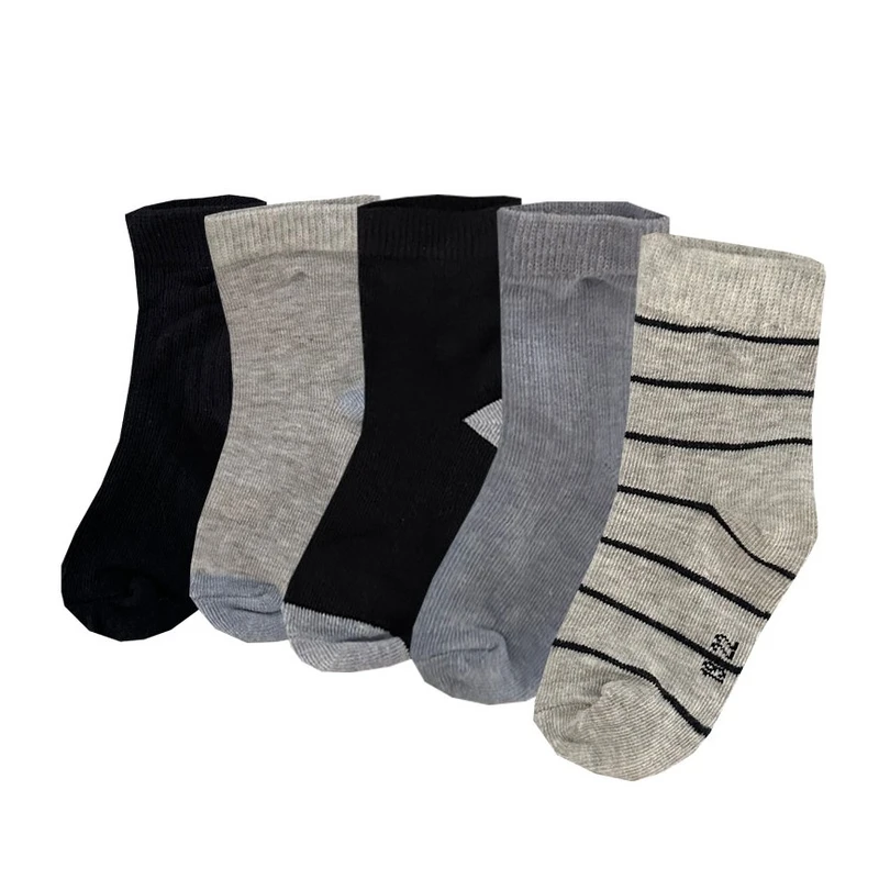 جوراب ساق بلند دخترانه لوپیلو مدل راه راه مجموعه 5 عددی