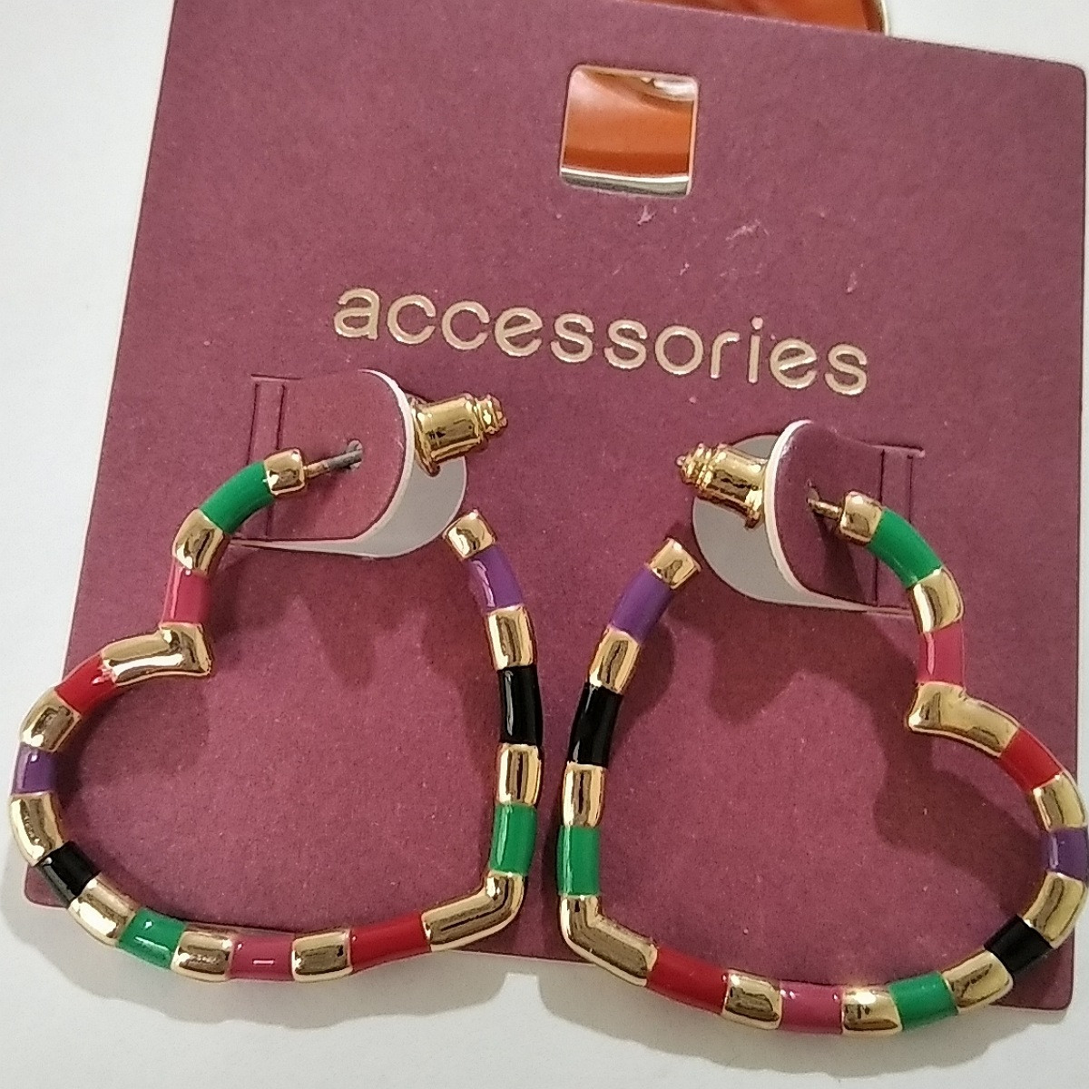 گوشواره زنانه اکسسورایز مدل قلب کد B69