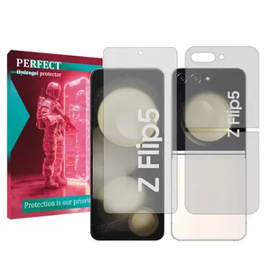 Perfect transparent screen protector suitable for Samsung Galaxy Z Flip5 Mobile phone with back protector