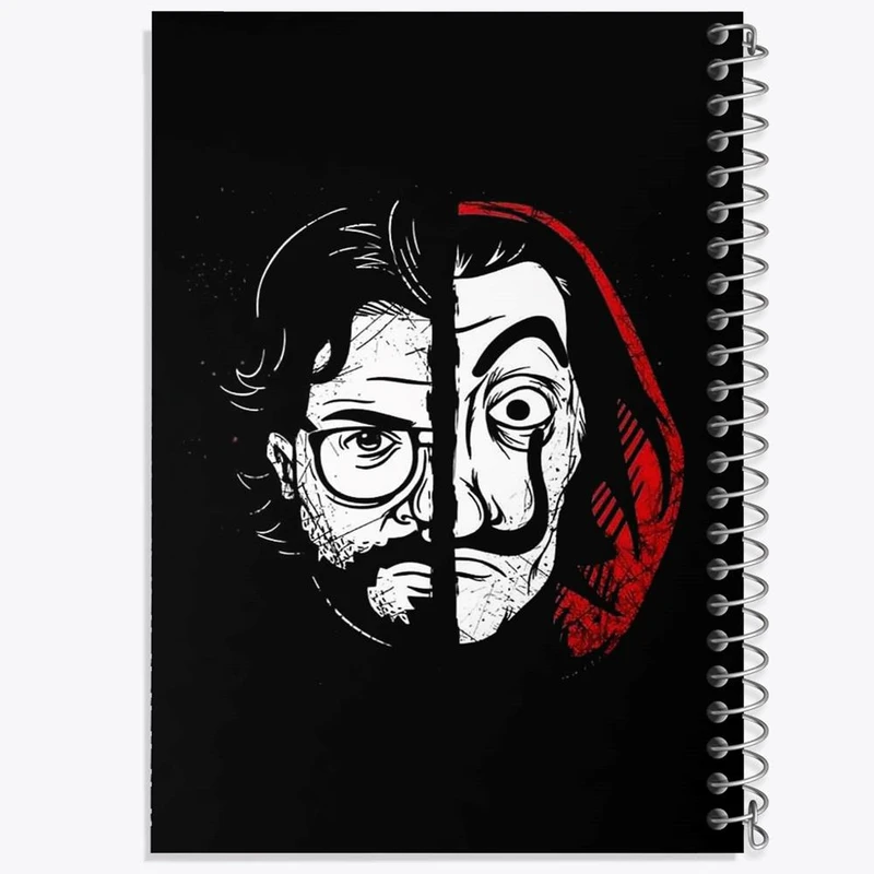 دفتر نقاشی 50 برگ خندالو مدل پروفسور سریال Money Heist کد 3232