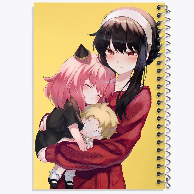 دفتر شطرنجی 50 برگ خندالو طرح خانواده فورجر انیمه اسپای ایکس فمیلی Spy x Family کد 17660