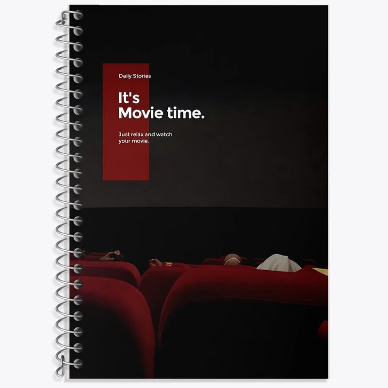 دفتر زبان 50 برگ خندالو مدل سه خط طرح It's Movie Time کد F1096