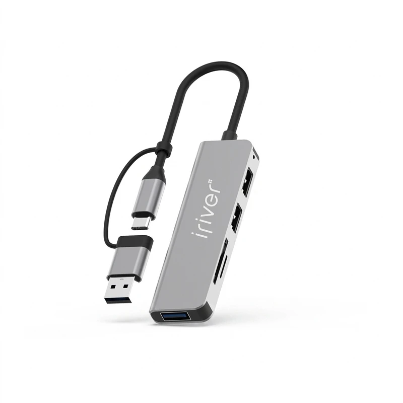 هاب و کارت خوان 5 پورت USB 3.0 آیریور مدل  HU-2 DUAL 