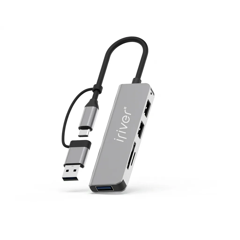 هاب و کارت خوان 5 پورت USB 3.0 آیریور مدل  HU-2 DUAL