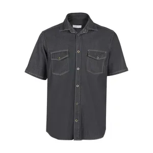 پیراهن آستین کوتاه یقه برگردان مردانه مدل MDSS-CH2042