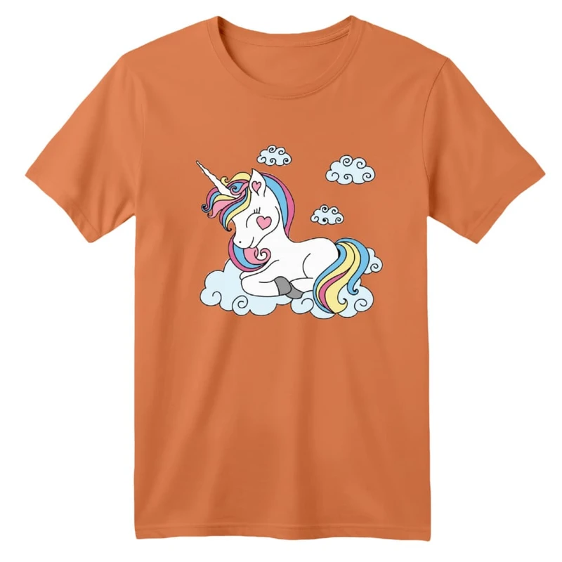 تی شرت آستین کوتاه بچگانه مدل یونیکورن کد ۱۷