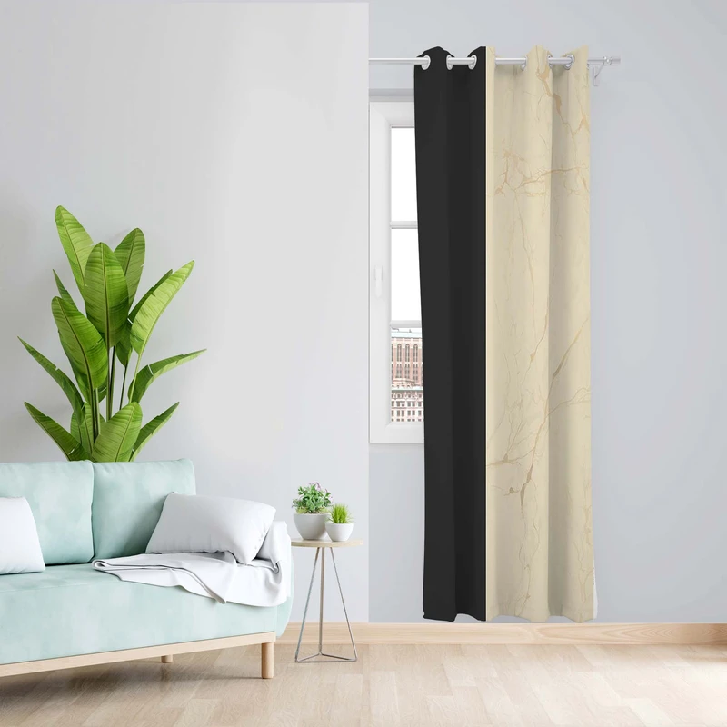 پرده طرح دو رنگ مدل مخمل پانچی کد 5505 z سایز 140x200 سانتی متر