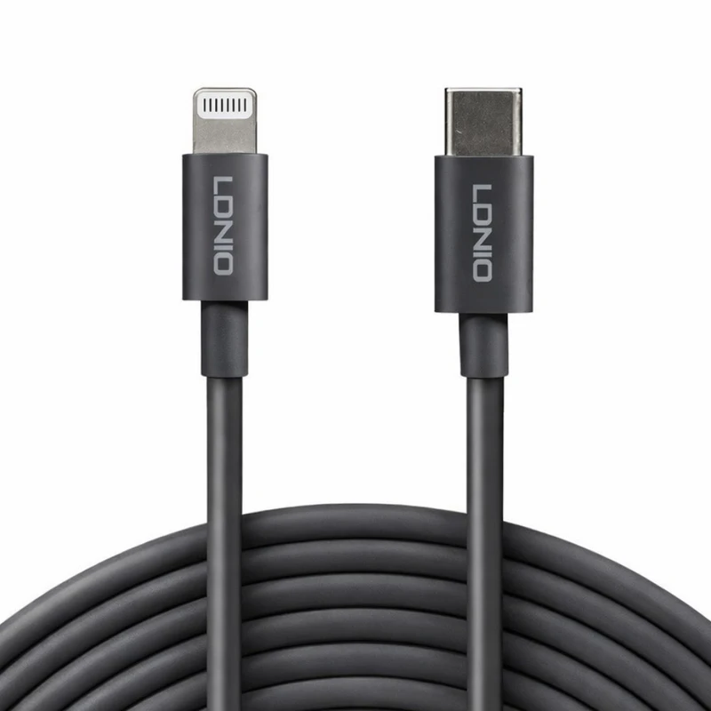 کابل تبدیل USB-C به لایتنینگ الدینو مدل 12pro max طول 1 متر