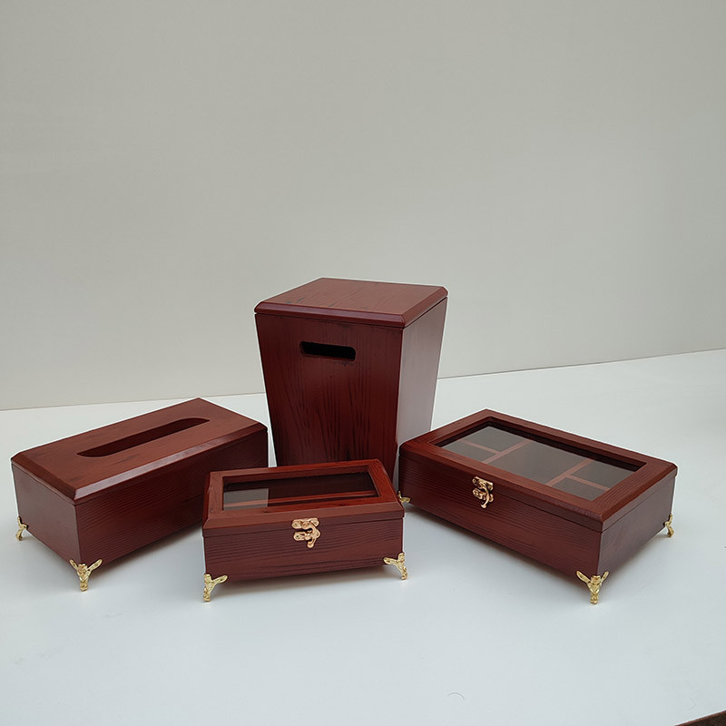 ست سطل و جای دستمال کد 4021 به همراه جعبه تی بگ و جاکاردی