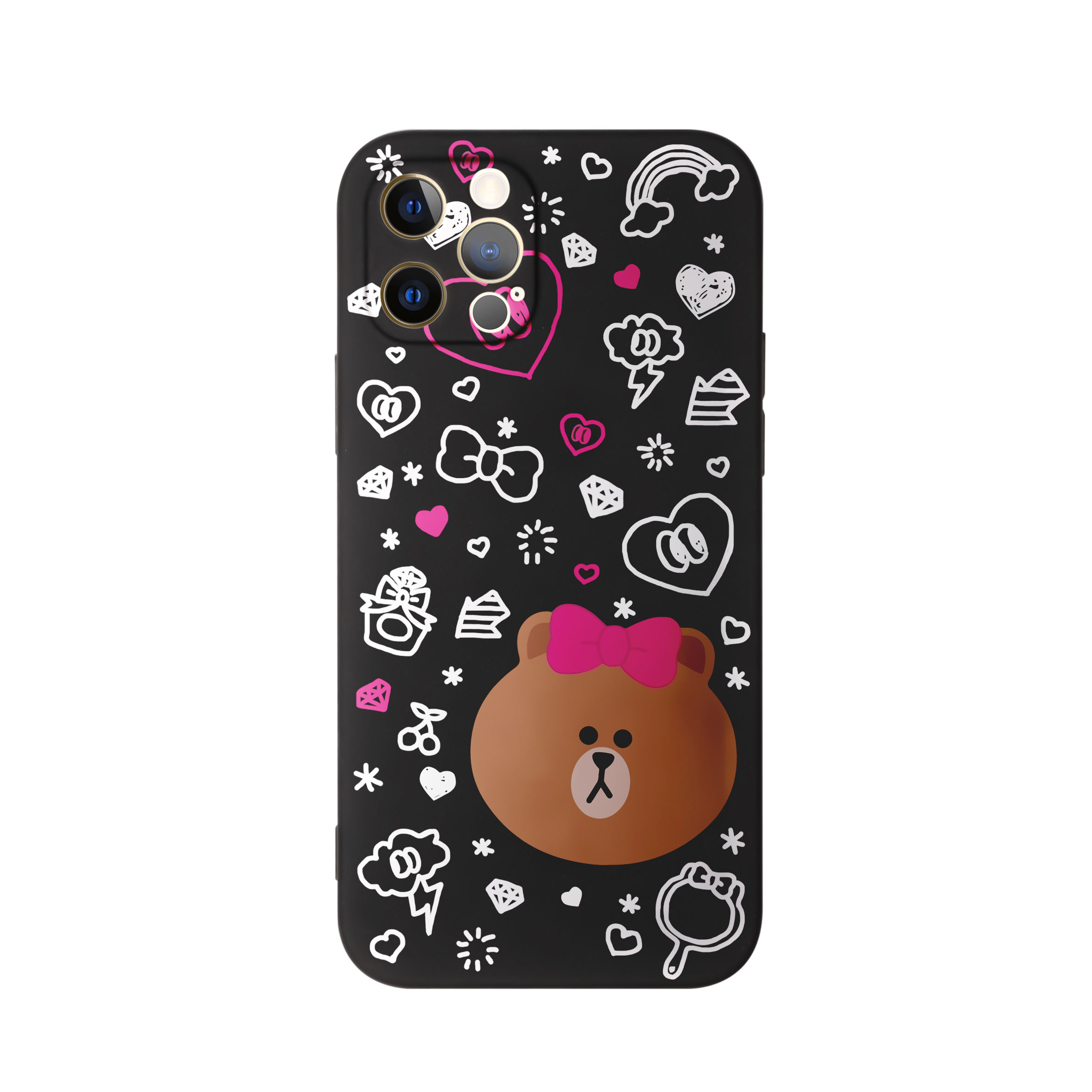 کاور طرح خرس لاین دخترانه کد f4050 مناسب برای گوشی موبایل اپل iphone 11 Pro