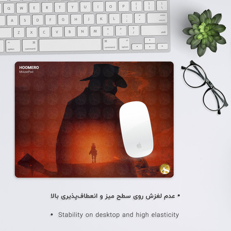 ماوس پد هومرو مدل A2787 طرح بازی Red Dead Online 1