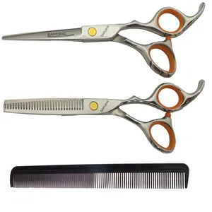 ست قیچی آرایشگری و شانه مو سامورایی مدل F4-60