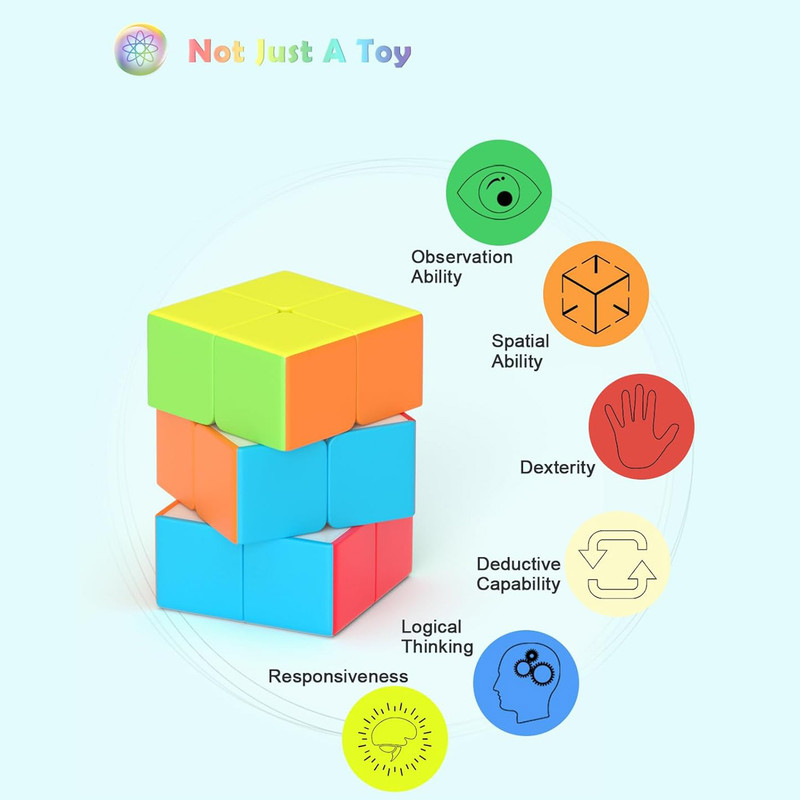 مکعب روبیک فنکسین مدل 223 استیکرلس FanXin 2×2×3