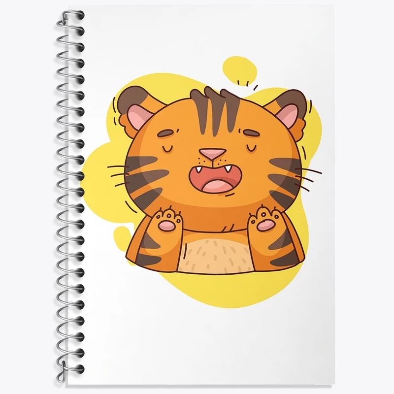 دفتر لغت 50 برگ خندالو طرح ببر حیوانات بامزه کد 37177