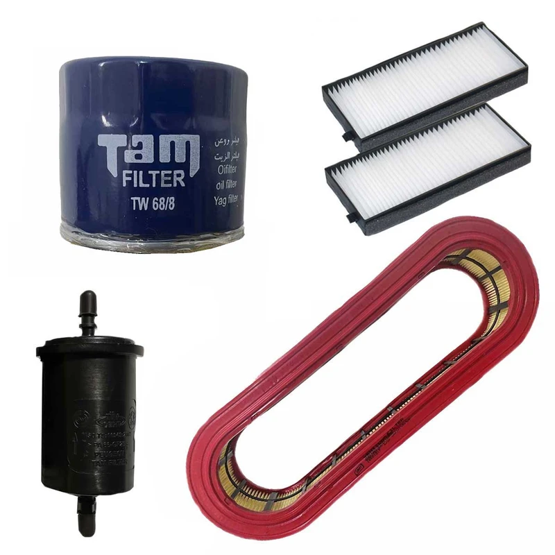 فیلتر روغن تام مدل TW68/8 مناسب برای ساینا/کوییک به همراه فیلتر هوا و کابین و فیلتر سوخت