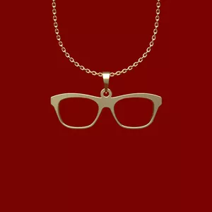گردنبند طلا 18 عیار زنانه مدوپد مدل عینک کد Q2-1-1188
