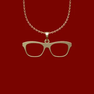 گردنبند طلا 18 عیار زنانه مدوپد مدل عینک کد Q2-1-1188
