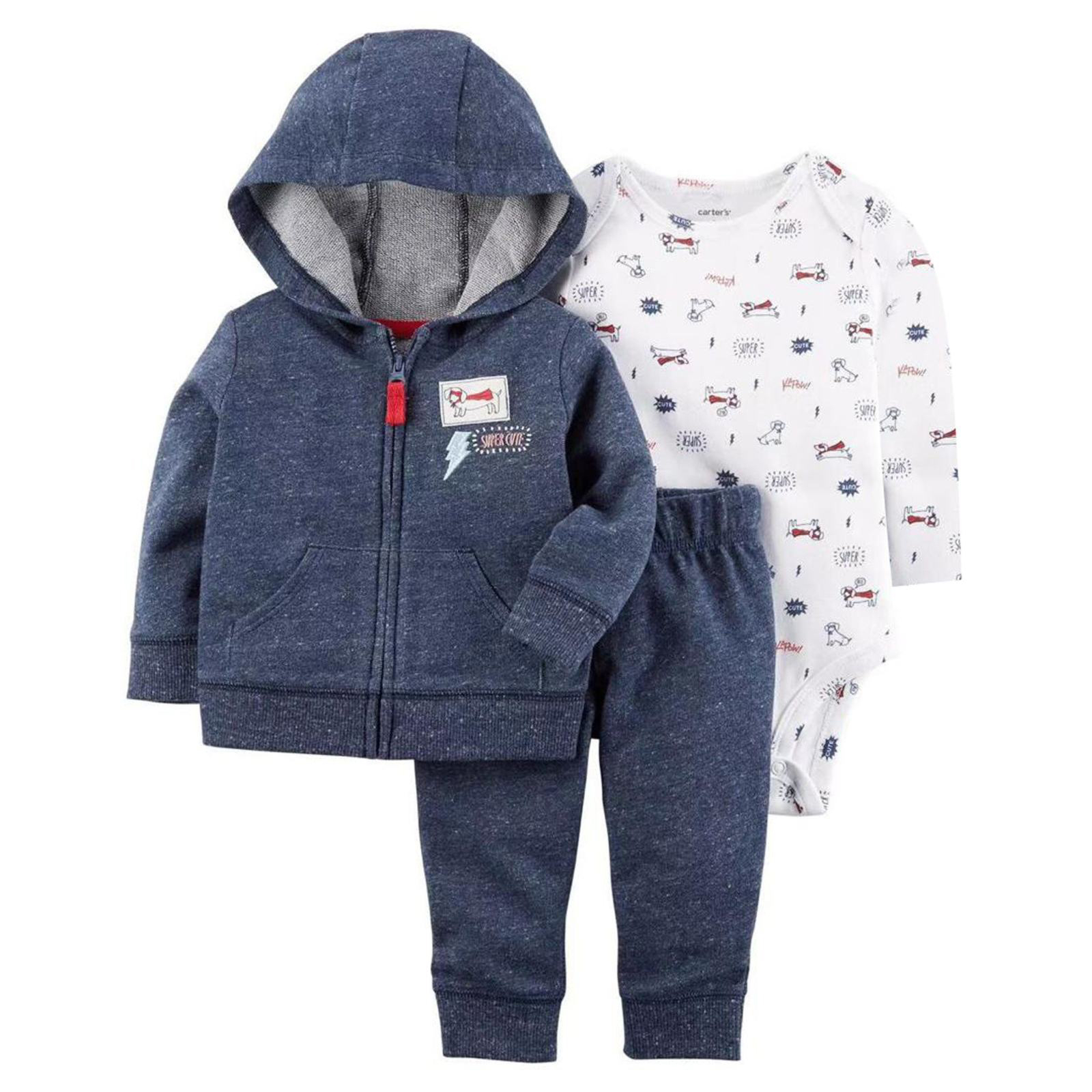 ست 3 تکه لباس نوزادی کارترز طرح Super Cute کد M426