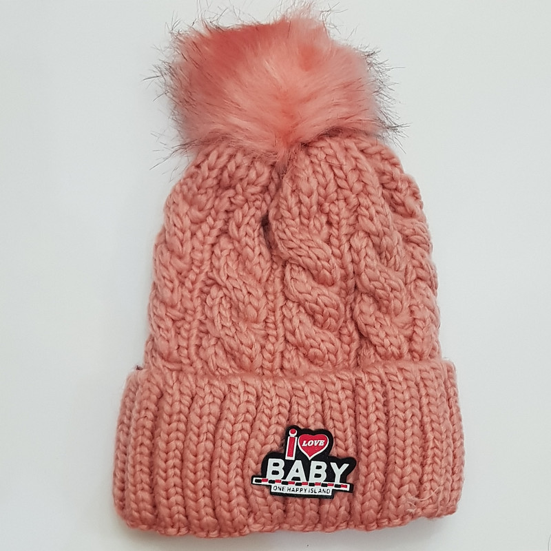 کلاه بافتنی زنانه مدل i love baby 02