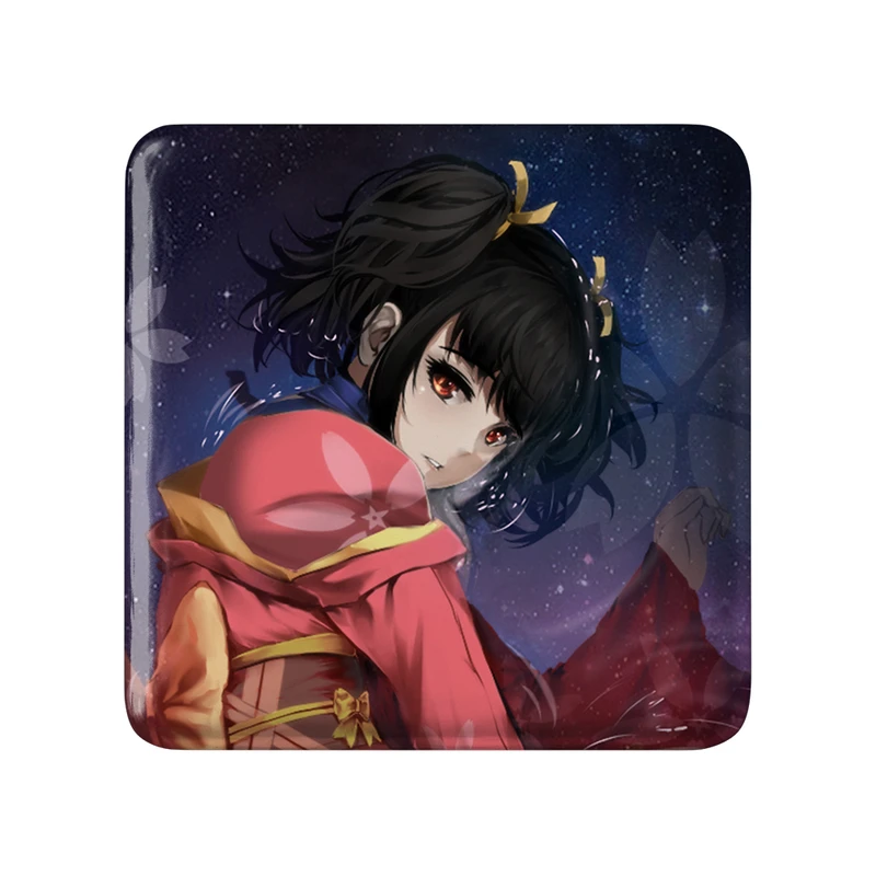 مگنت خندالو طرح مومی انیمه کابانری (Kabaneri) مدل مربعی کد 36011