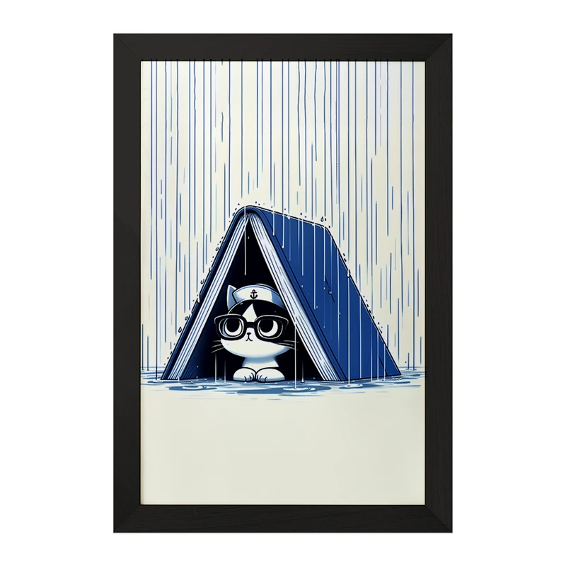 تابلو خندالو مدل گربه بامزه کد F6129