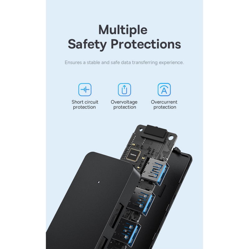 هاب 4 پورت USB 3.0 باسئوس مدل UltraJoy 150cm
