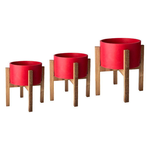 گلدان دکوسیتی کد DCO48R مجموعه 3عددی