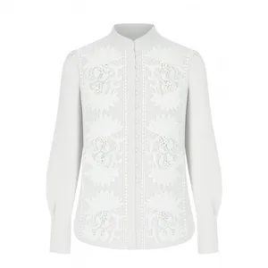 شومیز آستین بلند یقه گرد زنانه مدل ۲۰۳۱