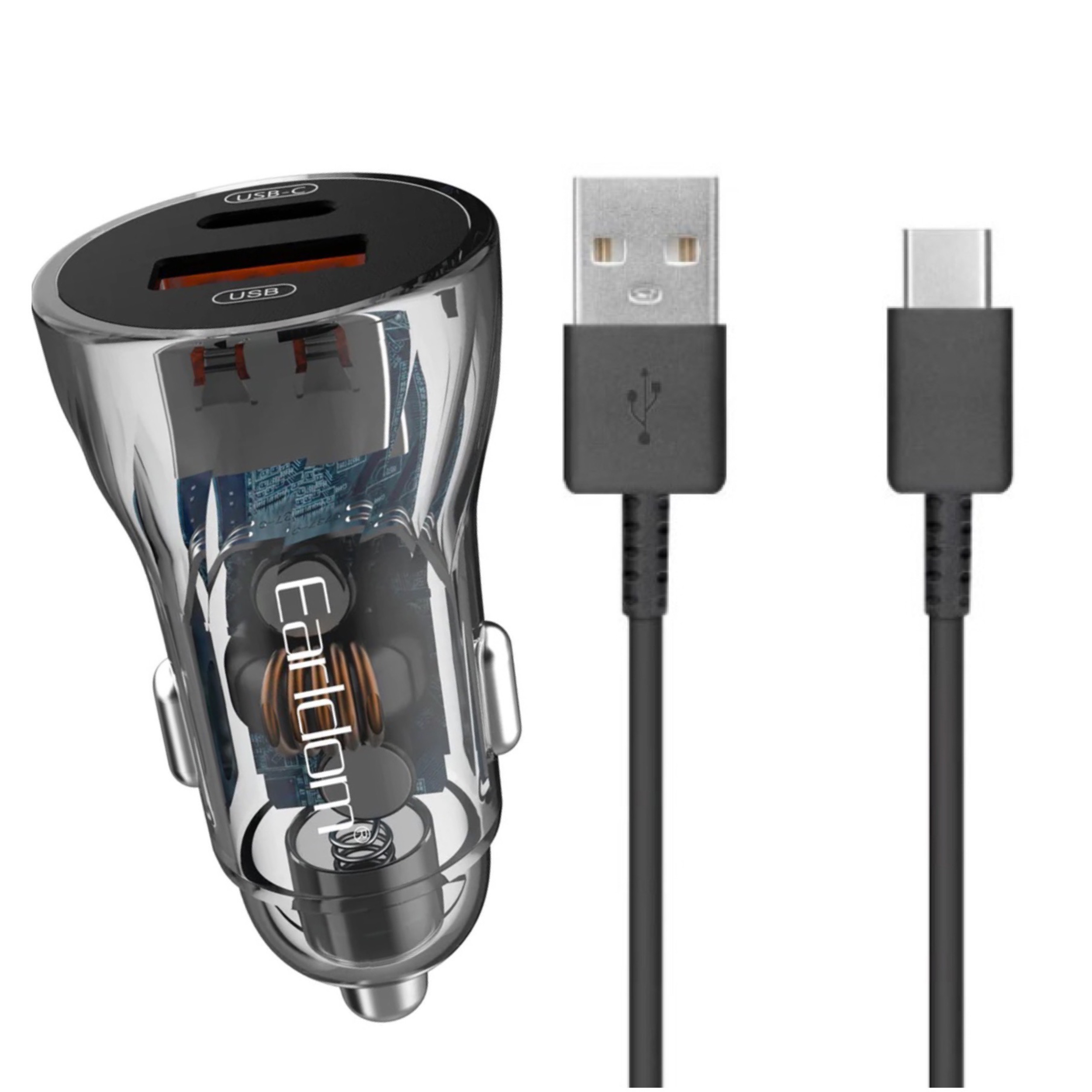 شارژر فندکی 48 وات ارلدام مدل ES-CC17 به همراه کابل تبدیل USB-C
