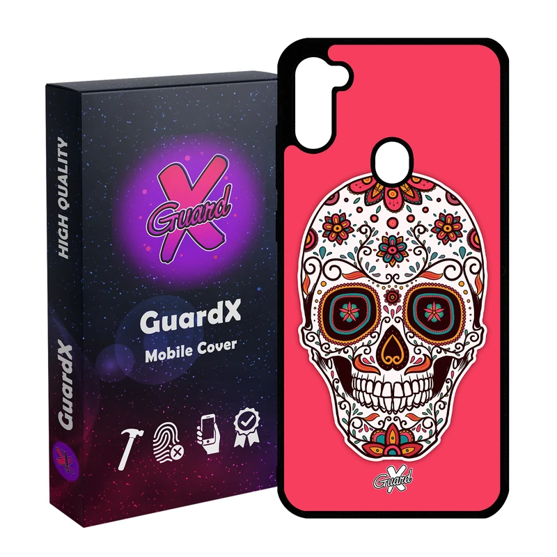 کاور گارد ایکس طرح Skull مدل Glass10116 مناسب برای گوشی موبایل سامسونگ Galaxy A11 / M11