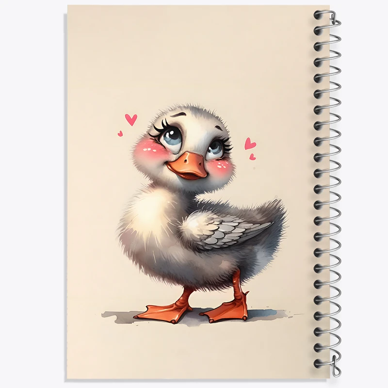 دفتر شطرنجی 50 برگ خندالو طرح اردک بامزه کد N5499