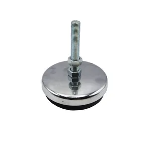 پایه ضربه گیر مدل کف لاستیکی کد YP-NIKEL CHROME-134MM/14MM