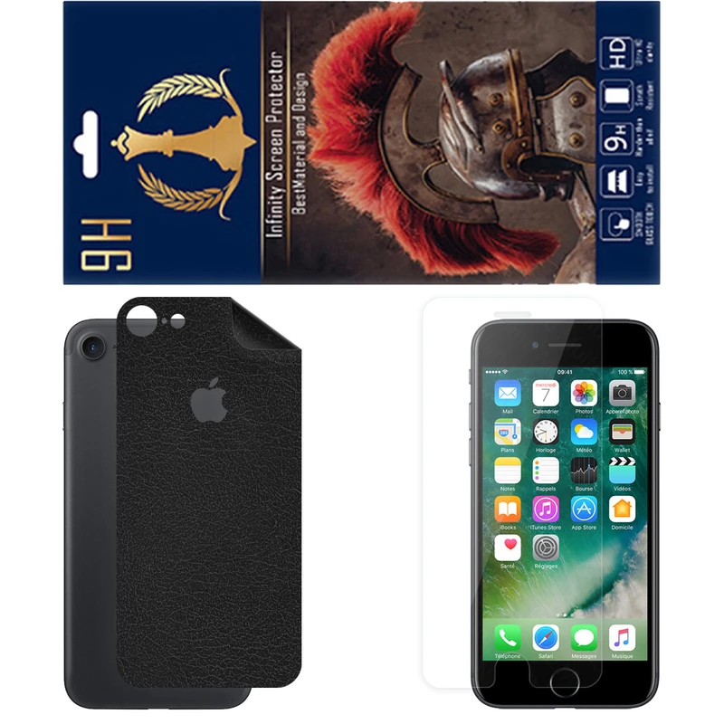 برچسب پوششی اینفینیتی مدل CH مناسب برای گوشی موبایل اپل iPhone 8 به همراه محافظ صفحه نمایش