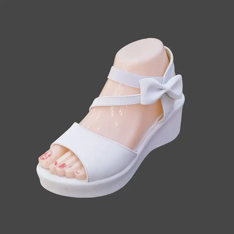 صندل زنانه مدل لژدار رنگ سفید