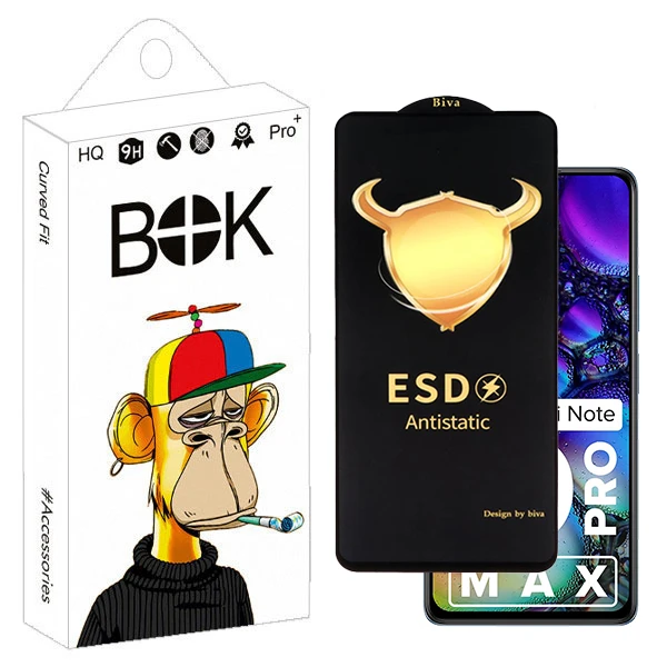 محافظ صفحه نمایش بوک مدل Biva Antistatic Pro مناسب برای گوشی موبایل شیائومی redmi note 10 pro / note 10 pro max