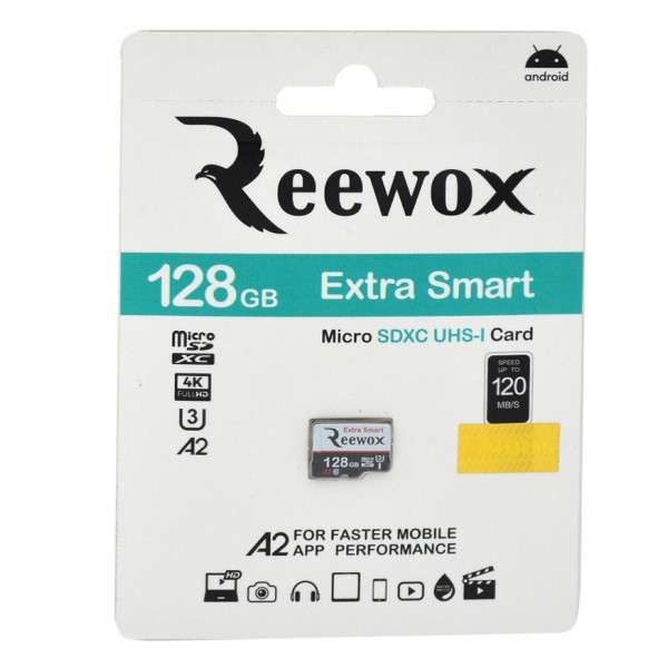 کارت حافظه micro SD XC ریووکس مدل EXTRA SMART A2  استاندارد UHS-I سرعت 120MBps ظرفیت 128 گیگابایت