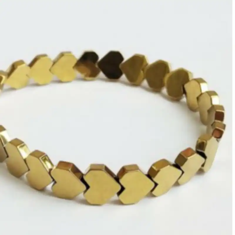 دستبند دخترانه مدل به هم پیوسته طرح قلب