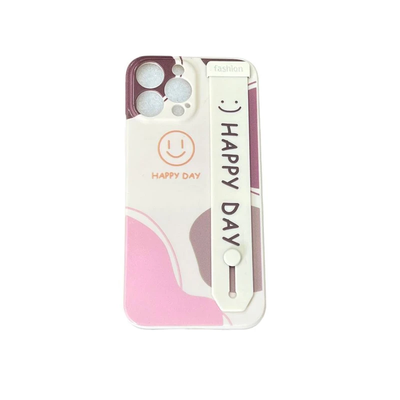 کاور مدل سیلیکونی دستبندی  طرح Happy day  مناسب برای گوشی موبایل اپل Iphone 11 pro