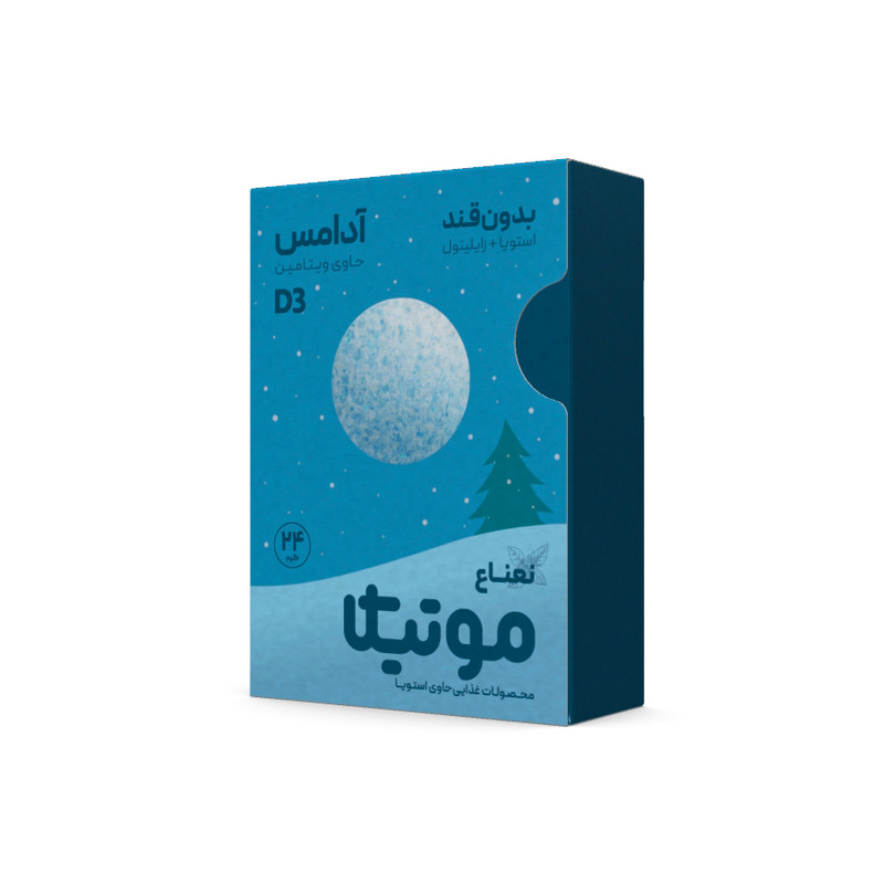 آدامس با طعم نعنا موتیکا بسته 24 عددی